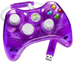 transparent purple xbox controller