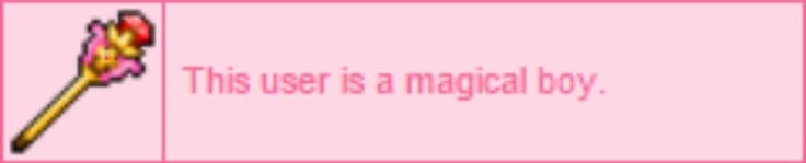 this user is a magical boy