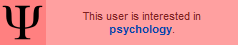 this user is interested in psychology
